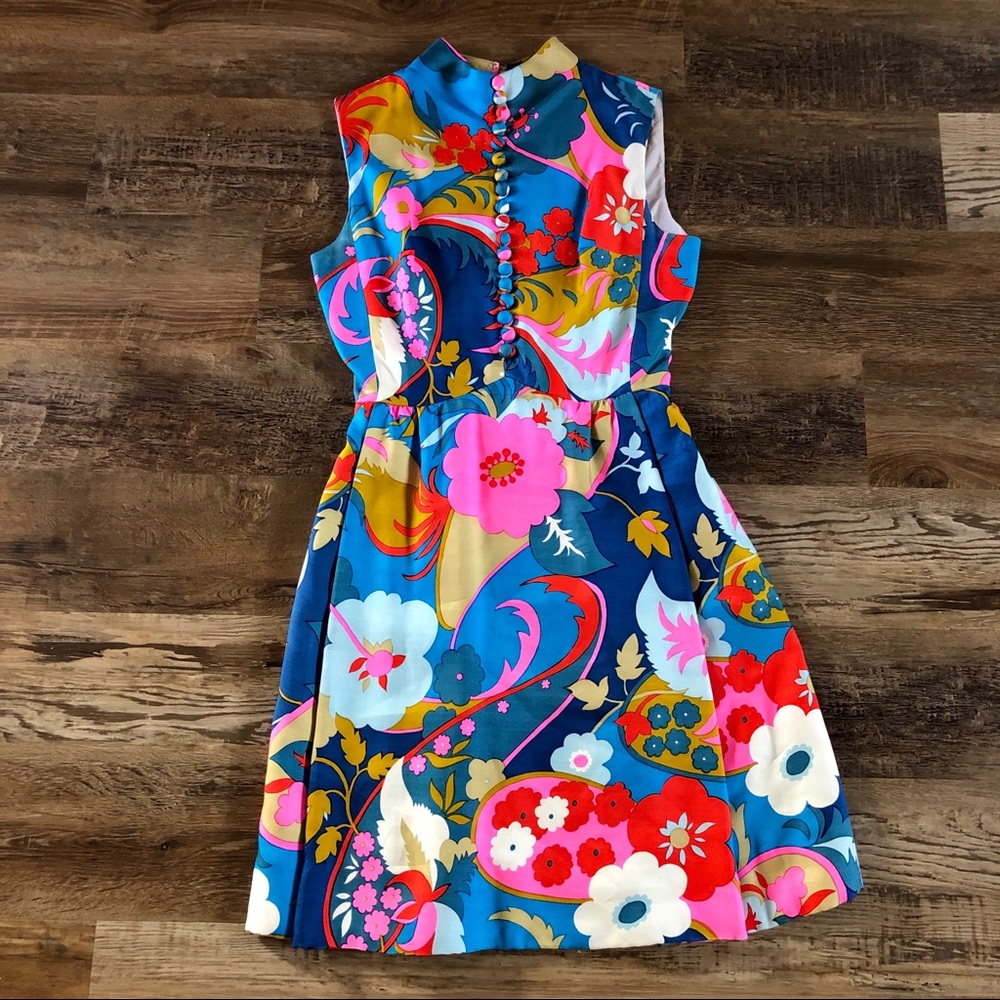 Suzy Perette Vintage silk floral dress